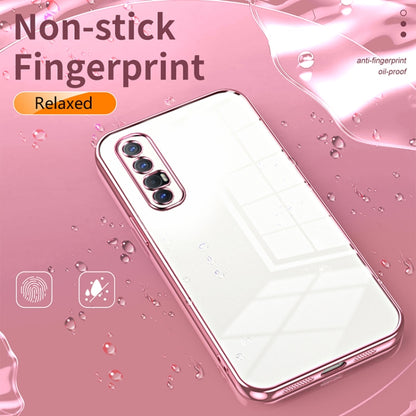 For OPPO Reno3 Pro Transparent Plating Fine Hole Phone Case(Purple) - OPPO Cases by buy2fix | Online Shopping UK | buy2fix