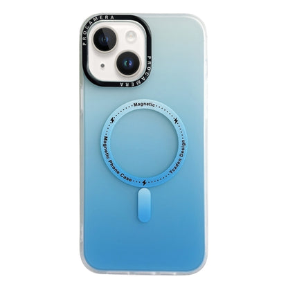 For iPhone 14 MagSafe IMD Gradient PC Hybrid TPU Phone Case(Blue) - iPhone 14 Cases by buy2fix | Online Shopping UK | buy2fix