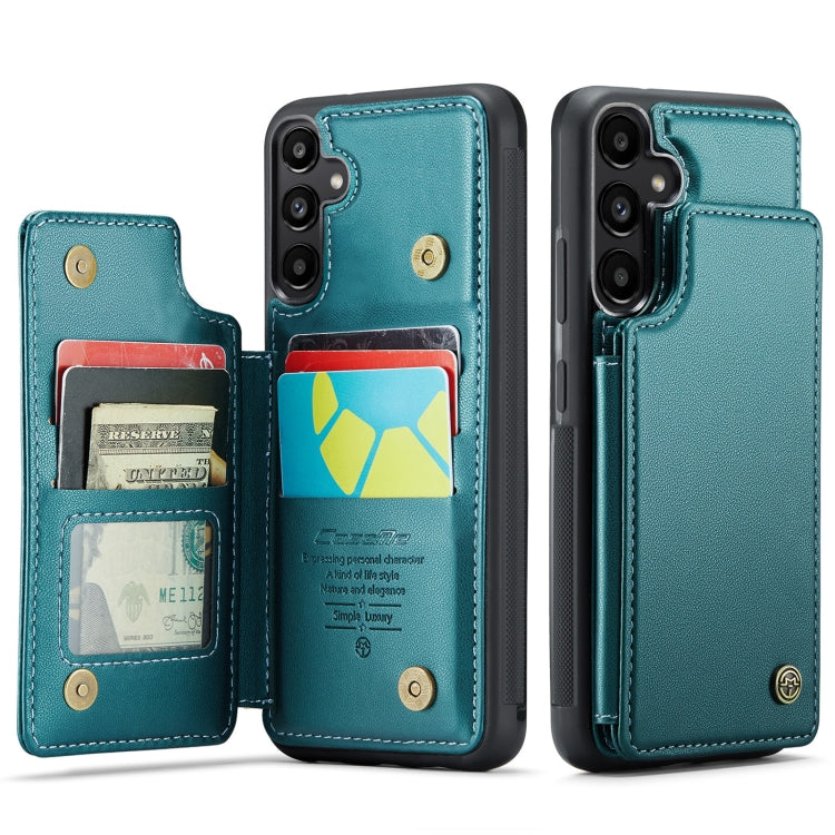 For Samsung Galaxy A35 5G CaseMe C22 PC+TPU Business Style RFID Anti-theft Leather Phone Case(Blue Green) - Galaxy Phone Cases by CaseMe | Online Shopping UK | buy2fix