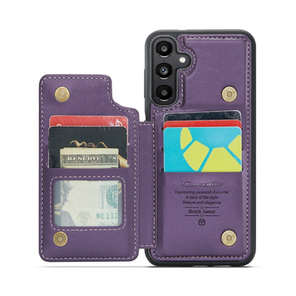 For Samsung Galaxy A35 5G CaseMe C22 PC+TPU Business Style RFID Anti-theft Leather Phone Case(Purple) - Galaxy Phone Cases by CaseMe | Online Shopping UK | buy2fix