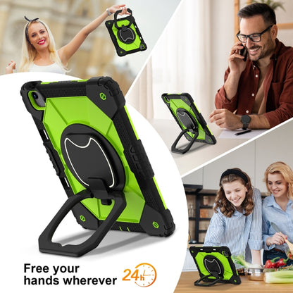 For iPad Air 13 2024 Contrast Color Robot Silicone Hybrid PC Tablet Case(Black Yellow Green) - iPad Air 13 2024 Cases by buy2fix | Online Shopping UK | buy2fix