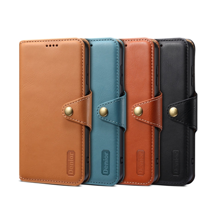 For Samsung Galaxy S24+ 5G Denior Cowhide Texture Wallet Style Leather Phone Case(Brown) - Galaxy S24+ 5G Cases by Denior | Online Shopping UK | buy2fix