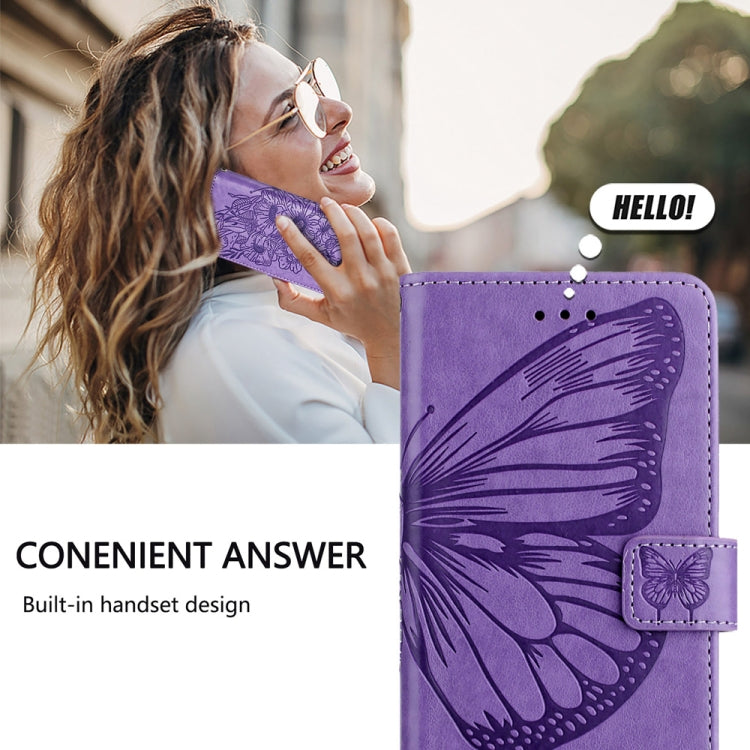 For Xiaomi Redmi K70 / K70 Pro Embossed Butterfly Leather Phone Case(Purple) - K70 Cases by buy2fix | Online Shopping UK | buy2fix