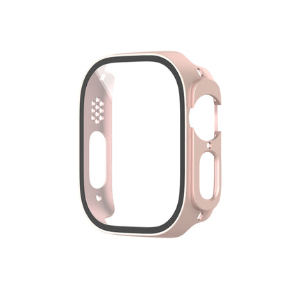 For Apple Watch Ultra 2 / Ultra 49mm Painting PC Hybrid Tempered Film Integrated Watch Case(Rose Gold) - Watch Cases by buy2fix | Online Shopping UK | buy2fix