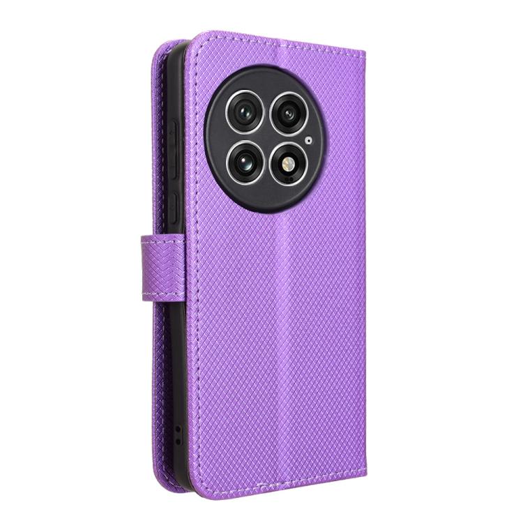 For OnePlus 13 5G Diamond Texture Leather Phone Case(Purple) - OnePlus Cases by buy2fix | Online Shopping UK | buy2fix