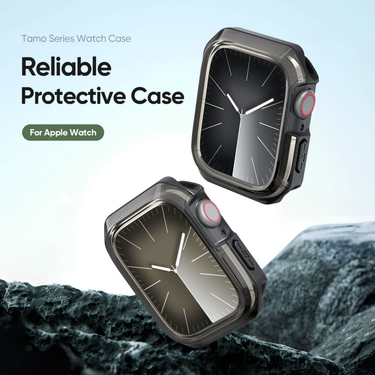 For Apple Watch 9 / 8 / 7 45mm DUX DUCIS Tamo Series Hollow PC + TPU Watch Protective Case(Translucent Black) - Watch Cases by DUX DUCIS | Online Shopping UK | buy2fix