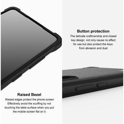 For ZTE nubia Z60 Ultra 5G imak Shockproof Airbag TPU Phone Case(Matte Black) - ZTE Cases by imak | Online Shopping UK | buy2fix