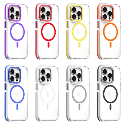 For iPhone 11 Pro Max Dual-Color Clear Acrylic Hybrid TPU MagSafe Phone Case(Blue) - iPhone 11 Pro Max Cases by buy2fix | Online Shopping UK | buy2fix