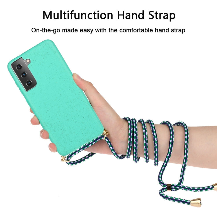 For Samsung Galaxy A05s EU Wheat Straw Material + TPU Phone Case with Lanyard(Green) - Galaxy Phone Cases by buy2fix | Online Shopping UK | buy2fix