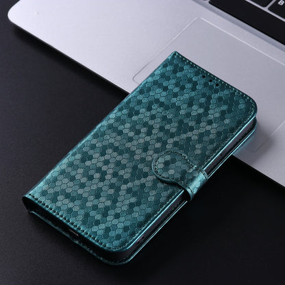 For Motorola Edge 5G 2024 Honeycomb Dot Texture Leather Phone Case(Green) - Motorola Cases by buy2fix | Online Shopping UK | buy2fix