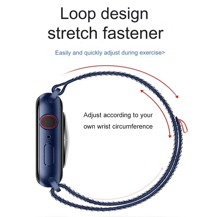 For Apple Watch Ultra 49mm Loop Nylon Watch Band(Midnight) - Watch Bands by buy2fix | Online Shopping UK | buy2fix