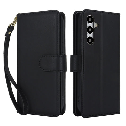 For Samsung Galaxy S24 / S25 5G Multi-Card Wallet RFID Leather Phone Case(Black) - Galaxy S24 5G Cases by buy2fix | Online Shopping UK | buy2fix