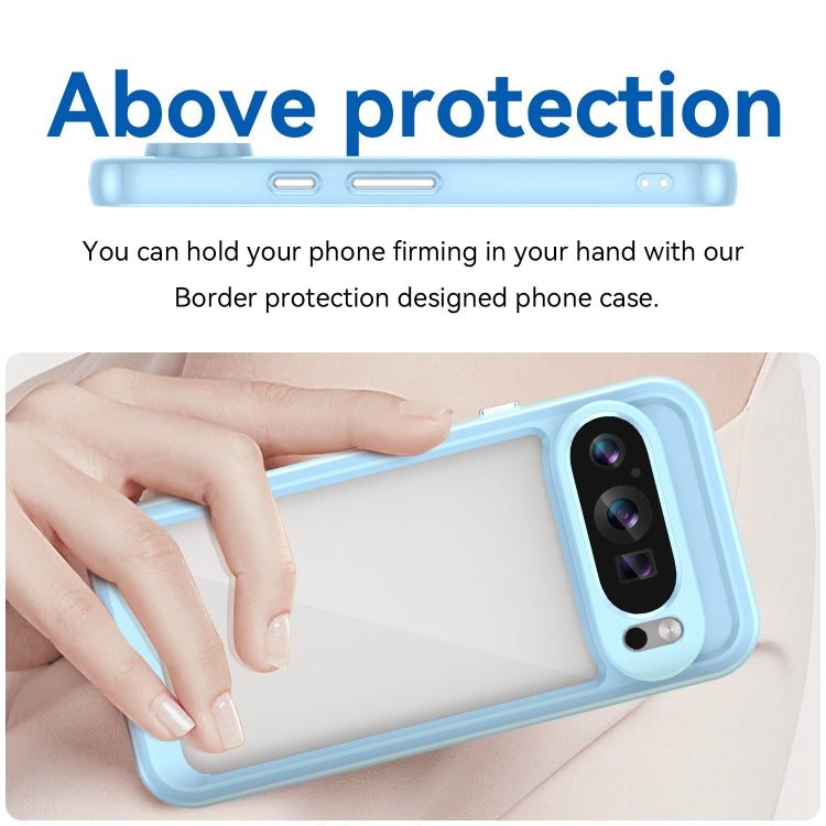 For Google Pixel 9 Colorful Series Acrylic Hybrid TPU Phone Case(Blue) - Google Cases by buy2fix | Online Shopping UK | buy2fix