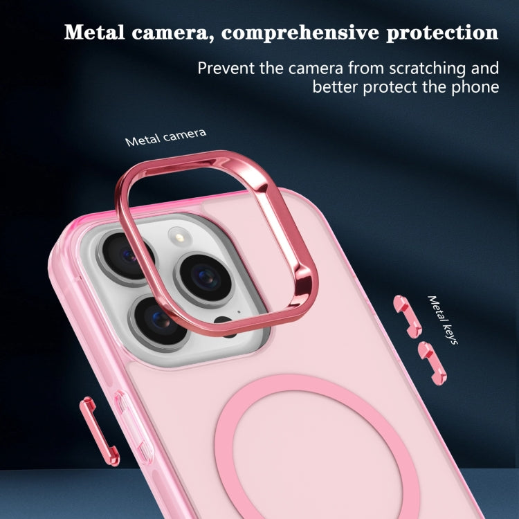 For iPhone 12 Pro Electroplated IMD Magsafe PC Hybrid TPU Phone Case(Pink) - iPhone 12 / 12 Pro Cases by buy2fix | Online Shopping UK | buy2fix