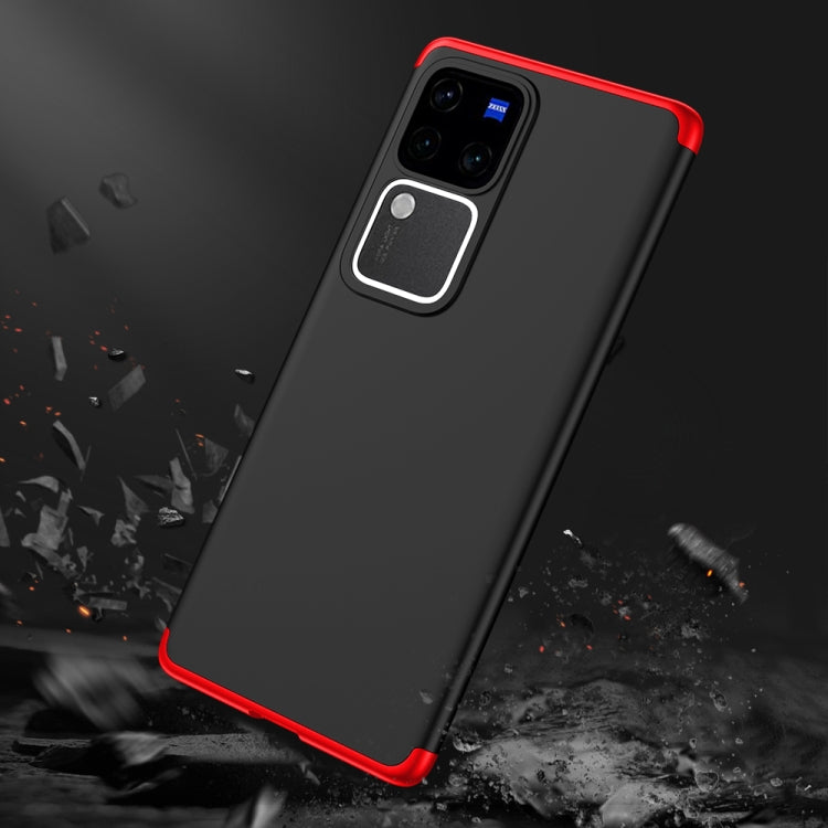 For vivo V30 /V30 Pro 5G GKK Three Stage Splicing Full Coverage PC Phone Case(Black Red) - vivo Cases by GKK | Online Shopping UK | buy2fix