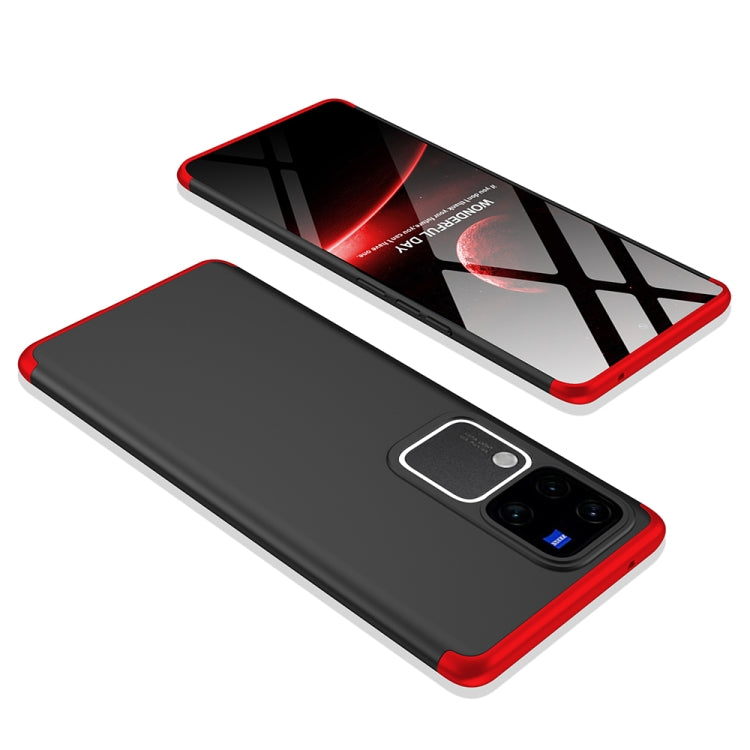 For vivo V30 /V30 Pro 5G GKK Three Stage Splicing Full Coverage PC Phone Case(Black Red) - vivo Cases by GKK | Online Shopping UK | buy2fix