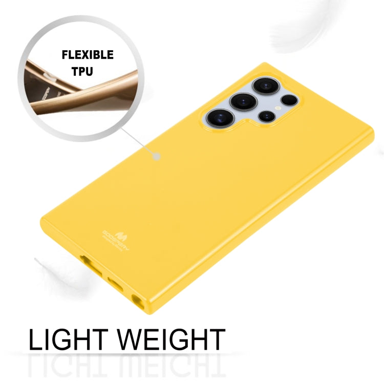 For Samsung Galaxy S24 Ultra 5G GOOSPERY PEARL JELLY Shockproof TPU Phone Case(Yellow) - Galaxy S24 Ultra 5G Cases by GOOSPERY | Online Shopping UK | buy2fix