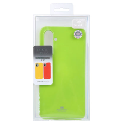 For Samsung Galaxy S24 5G GOOSPERY PEARL JELLY Shockproof TPU Phone Case(Fluorescent Green) - Galaxy S24 5G Cases by GOOSPERY | Online Shopping UK | buy2fix