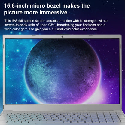 V8 15.6 inch Ultrathin Laptop, 12GB+1TB, Windows 10 Intel Jasper Lake N5095 Quad Core(Silver) - Others by buy2fix | Online Shopping UK | buy2fix