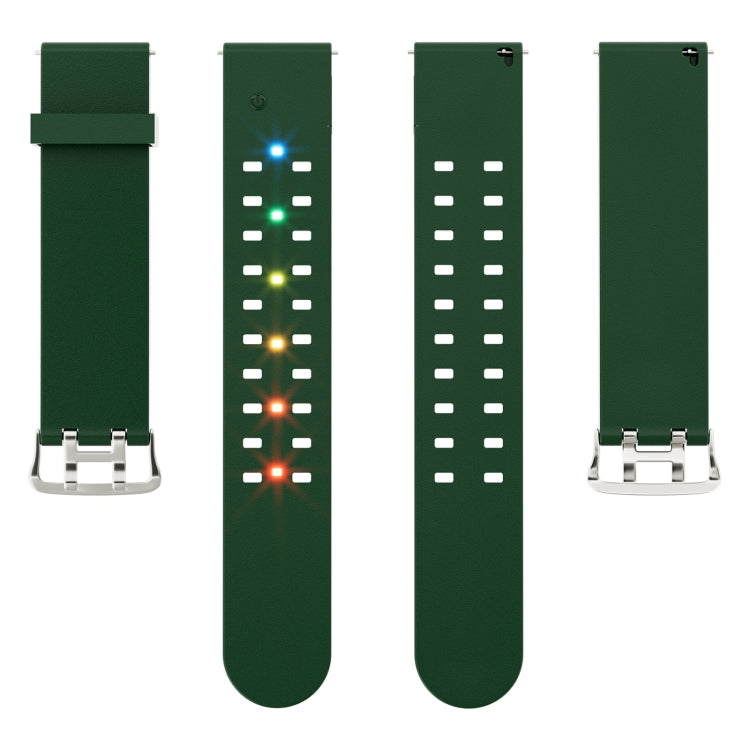 For Apple Watch Series 9 41mm Luminous Colorful Light Silicone Watch Band(Green) - Watch Bands by buy2fix | Online Shopping UK | buy2fix