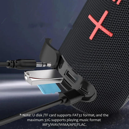 T&G TG-384 Mini Portable Bluetooth Speaker Support TF / U-disk / RGB Light(Grey) - Desktop Speaker by T&G | Online Shopping UK | buy2fix