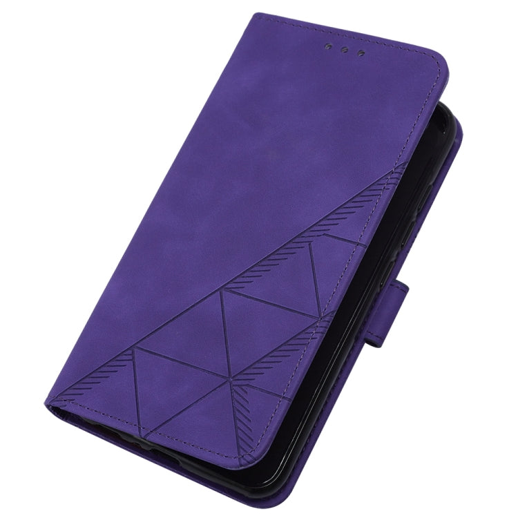 For Google Pixel 9 Pro Crossbody 3D Embossed Flip Leather Phone Case(Purple) - Google Cases by buy2fix | Online Shopping UK | buy2fix