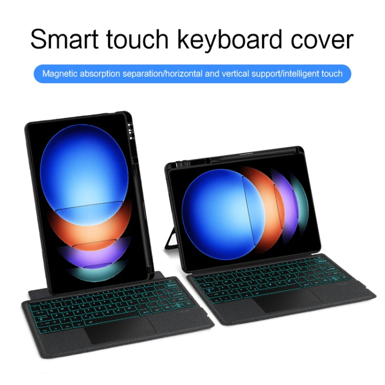 For Xiaomi Pad 6S Pro 12.4 inch Split Bluetooth Keyboard Leather Tablet Case(Black) - Others Keyboard by buy2fix | Online Shopping UK | buy2fix