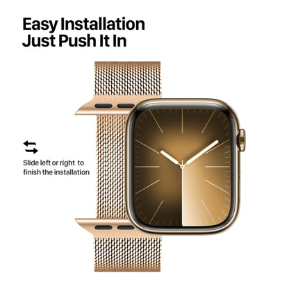 For Apple Watch SE 2023 44mm DUX DUCIS Milanese Pro Series Stainless Steel Watch Band(Gold) - Watch Bands by DUX DUCIS | Online Shopping UK | buy2fix