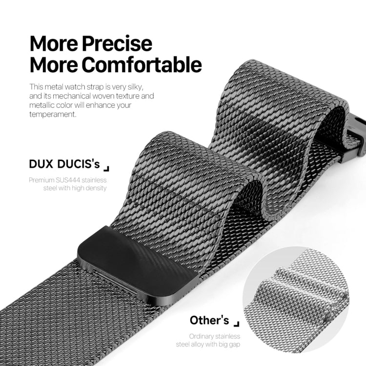 For Apple Watch SE 2023 40mm DUX DUCIS Milanese Pro Series Stainless Steel Watch Band(Black) - Watch Bands by DUX DUCIS | Online Shopping UK | buy2fix