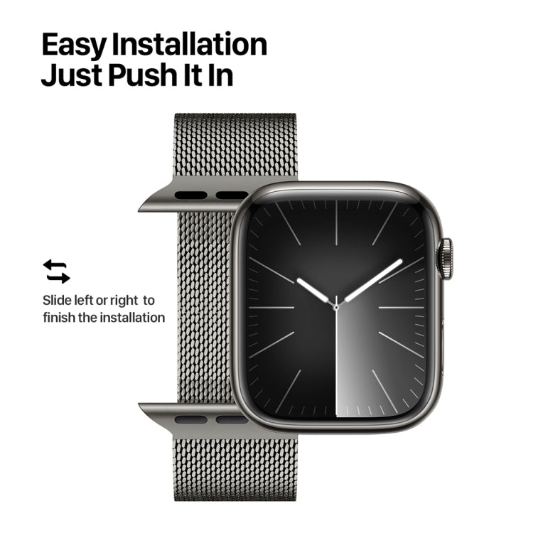 For Apple Watch Series 7 41mm DUX DUCIS Milanese Pro Series Stainless Steel Watch Band(Graphite) - Watch Bands by DUX DUCIS | Online Shopping UK | buy2fix