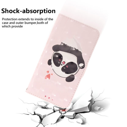 For Google Pixel 9 3D Colored Horizontal Flip Leather Phone Case(Heart Panda) - Google Cases by buy2fix | Online Shopping UK | buy2fix