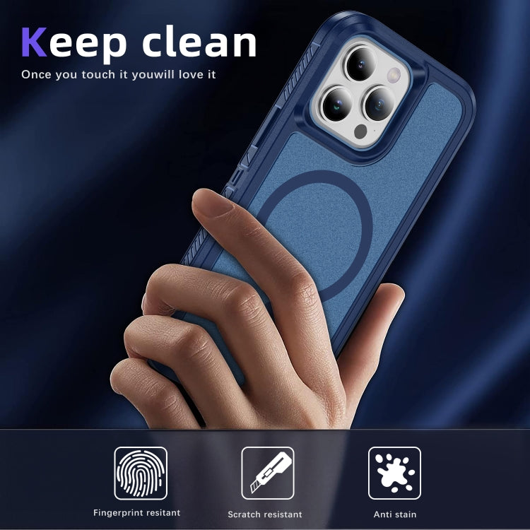 For iPhone 11 / XR Guard Magsafe Magnetic Ring Matte Phone Case(Royal Blue) - iPhone 11 Cases by buy2fix | Online Shopping UK | buy2fix