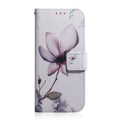 For Google Pixel 9 Coloured Drawing Flip Leather Phone Case(Magnolia) - Google Cases by buy2fix | Online Shopping UK | buy2fix