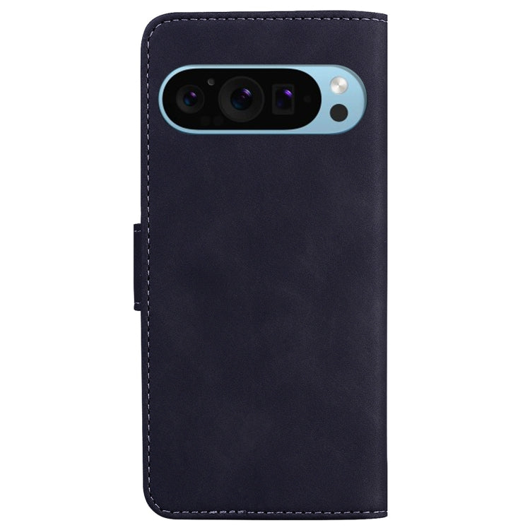 For Google Pixel 9 Pro Skin Feel Pure Color Flip Leather Phone Case(Black) - Google Cases by buy2fix | Online Shopping UK | buy2fix