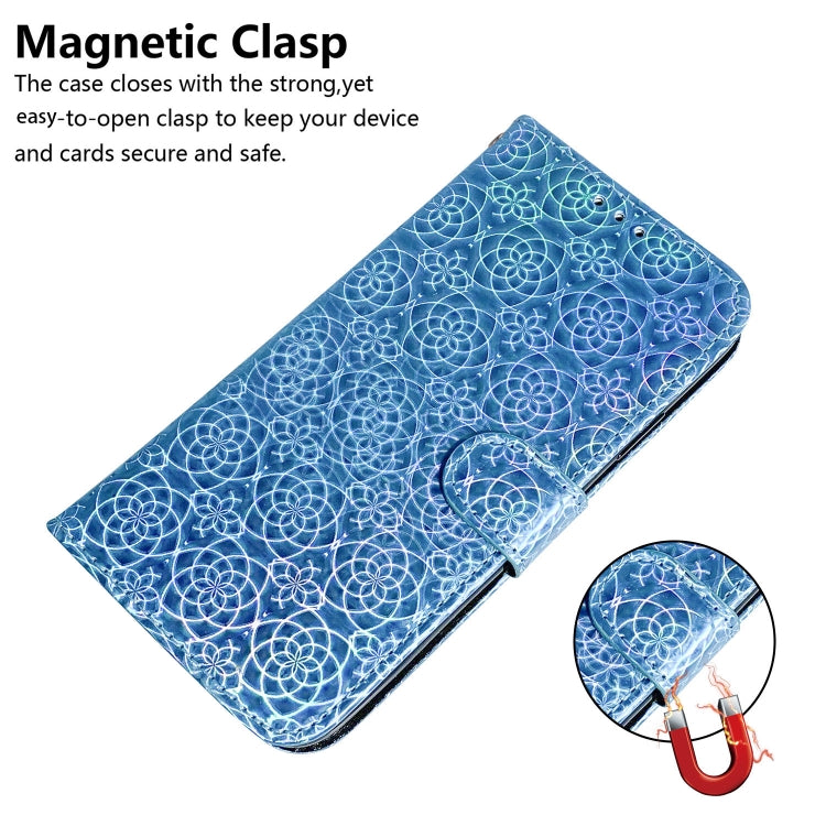 For Google Pixel 9 Pro Colorful Magnetic Buckle Leather Phone Case(Blue) - Google Cases by buy2fix | Online Shopping UK | buy2fix