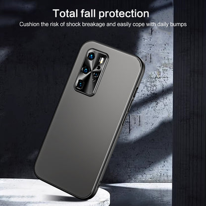 For Huawei P40 Pro R-JUST RJ-61 Electroplating Frosted TPU + PC Phone Case with Holder(Grey) - Huawei Cases by R-JUST | Online Shopping UK | buy2fix