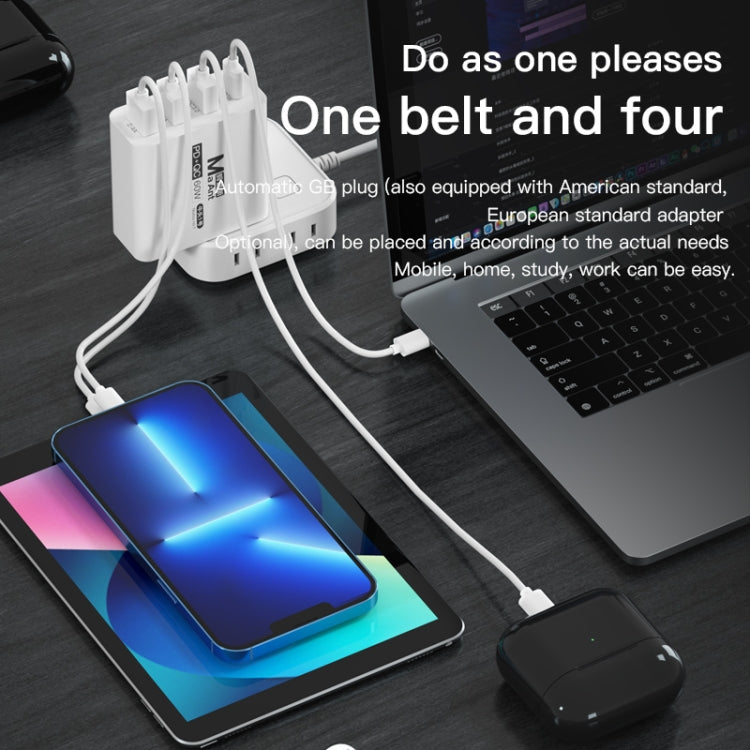 Ma-Ant 60W USB-C/Type-C+3 USB Multi-port Fast Charging Charger, Plug:US Plug(White) - USB Charger by buy2fix | Online Shopping UK | buy2fix