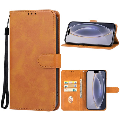 For iPhone 16 Pro Max Leather Phone Case(Brown) - iPhone 16 Pro Max Cases by buy2fix | Online Shopping UK | buy2fix