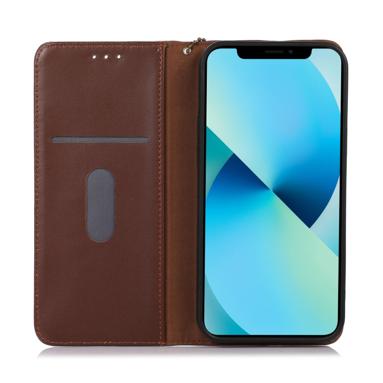 For Google Pixel 9 Pro KHAZNEH Nappa Top Layer Cowhide Leather Phone Case(Brown) - Google Cases by buy2fix | Online Shopping UK | buy2fix