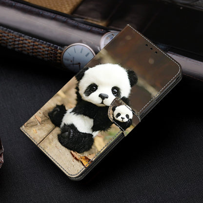 For Google Pixel 9 Pro Crystal Painted Leather Phone case(Panda) - Google Cases by buy2fix | Online Shopping UK | buy2fix