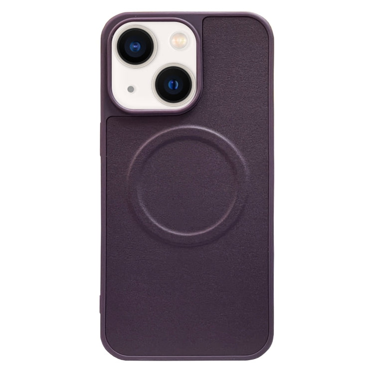 For iPhone 13 2 in 1 MagSafe Magnetic Silicone Leather Phone Case(Purple) - iPhone 13 Cases by buy2fix | Online Shopping UK | buy2fix