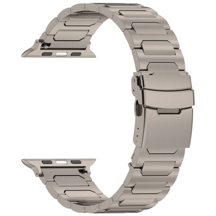 For Apple Watch SE 44mm I-Shaped Titanium Metal Watch Band(Titanium) - Watch Bands by buy2fix | Online Shopping UK | buy2fix