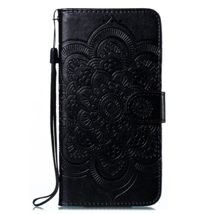 For Motorola Moto G Play 2024 Sun Mandala Embossing Pattern Phone Leather Case(Black) - Motorola Cases by buy2fix | Online Shopping UK | buy2fix