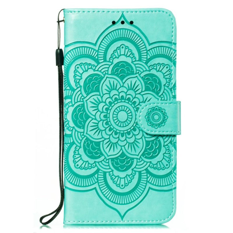 For Motorola Moto G Power 5G 2024 Sun Mandala Embossing Pattern Phone Leather Case(Green) - Motorola Cases by buy2fix | Online Shopping UK | buy2fix