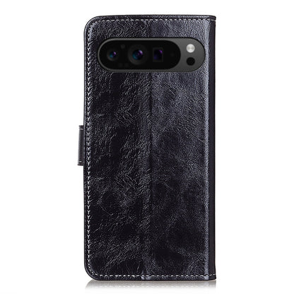 For Google Pixel 9 Pro Retro Crazy Horse Texture Flip Leather Phone Case(Black) - Google Cases by buy2fix | Online Shopping UK | buy2fix