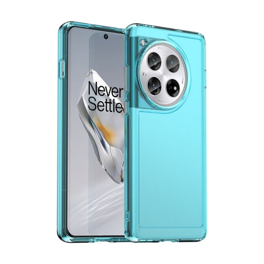 For OnePlus 12 Candy Series TPU Phone Case(Transparent Blue) - OnePlus Cases by buy2fix | Online Shopping UK | buy2fix