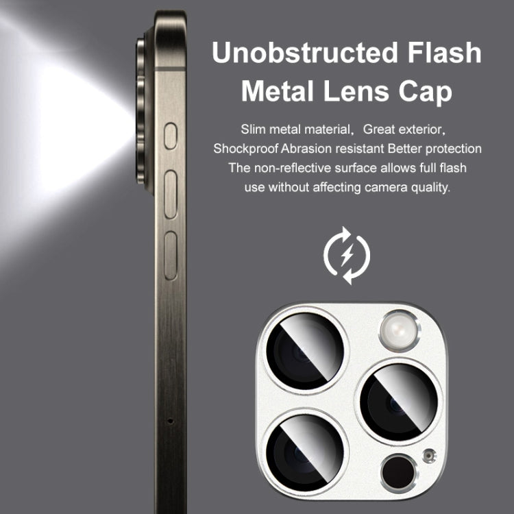 For iPhone 15 Pro Max / 15 Pro IMAK Metal Armor Premium Camera Protector Film(Silver) - iPhone 15 Pro Cases by imak | Online Shopping UK | buy2fix