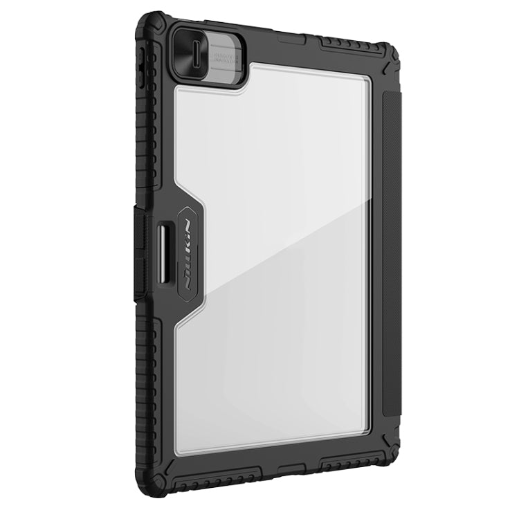 For iPad Air 13 2024 / Pro 12.9 NILLKIN Bumper Pro Multi-angle Folding Style Tablet Leather Case(Black) - iPad Air 13 2024 Cases by NILLKIN | Online Shopping UK | buy2fix