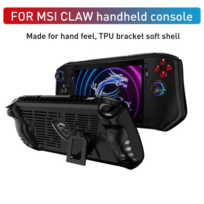 For MSI Claw TPU Game Console Protective Case with Stand(Black) - Accessories by buy2fix | Online Shopping UK | buy2fix