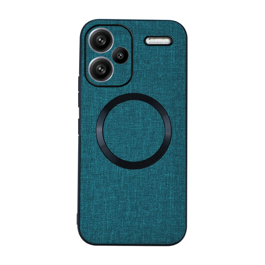 For Xiaomi Redmi Note 13 Pro+ CD Magsafe Magnetic Cloth Texture Phone Case(Dark Green) - Note 13 Pro+ Cases by buy2fix | Online Shopping UK | buy2fix